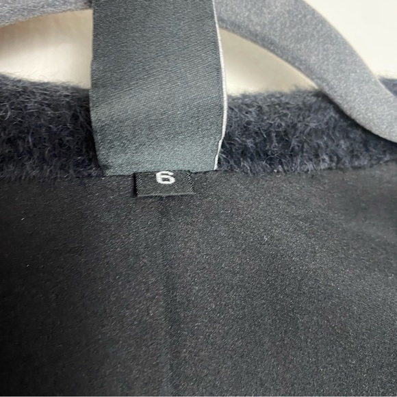 Zero + Maria Cornejo Suri Alpaca Virgin Wool Cocoon Coat Cape Charcoal Gray 6 - Picture 9 of 16